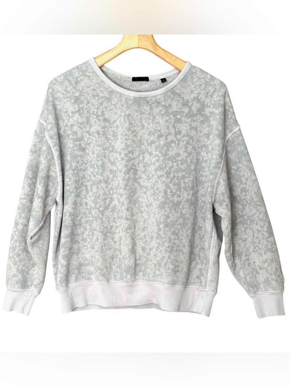 ATM Anthony Thomas Melillo Watercolor Camo Grey Green Crewneck Sweatshirt Sz M